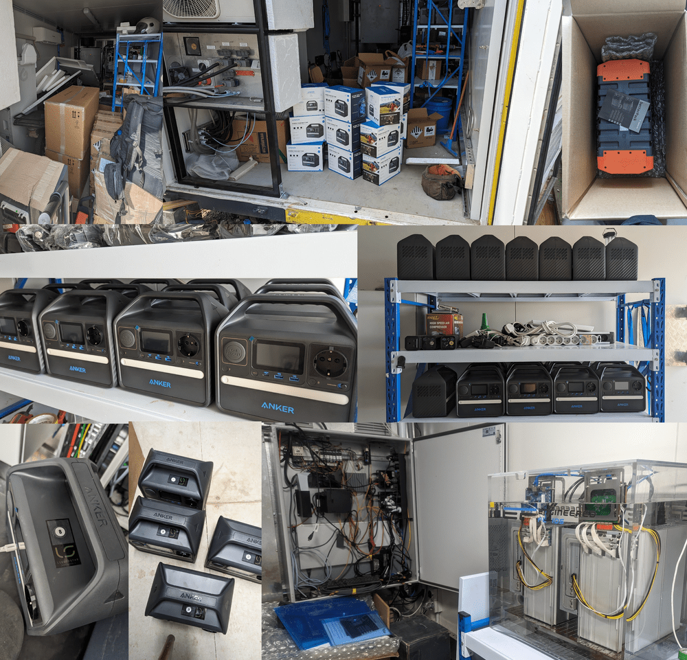 Liquidstar batteries, power systems, computing hardware, wiring, and immersion-cooled micro-datacenter equipment